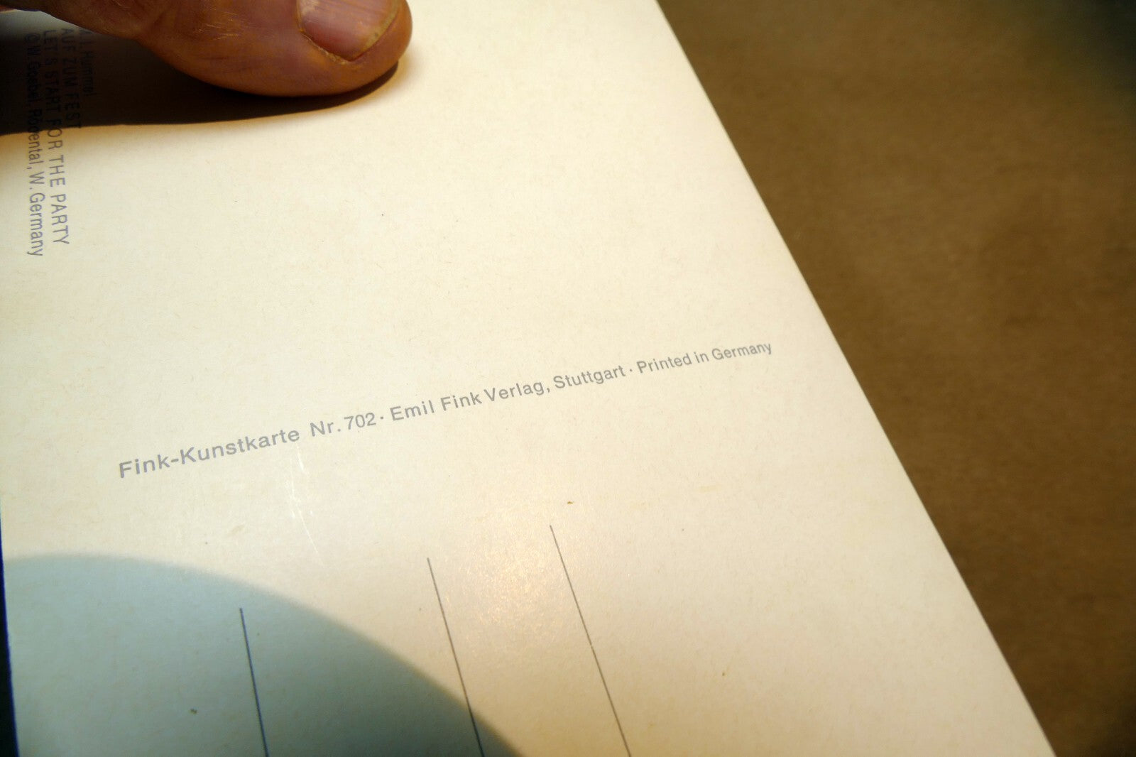 Hummel Lets Start The party Girl birds Postcard W. Germany Art - Unposted - mint