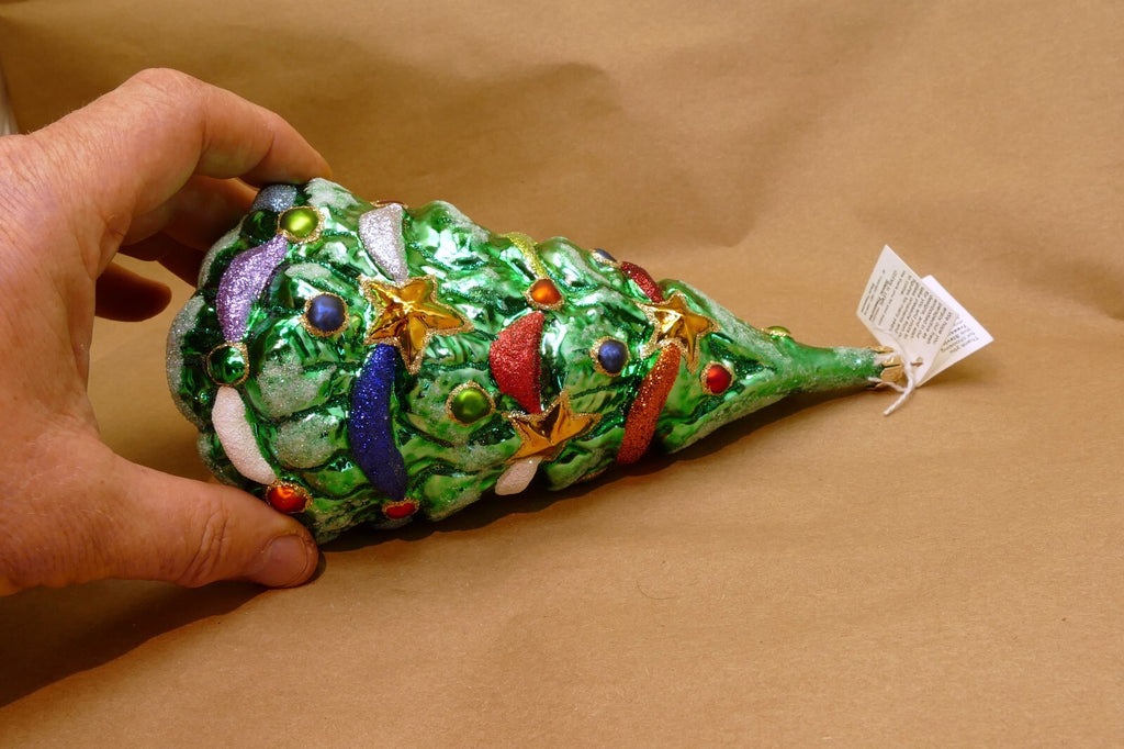 Slavic Treasures 8" Blown Glass Christmas Tree Ornament