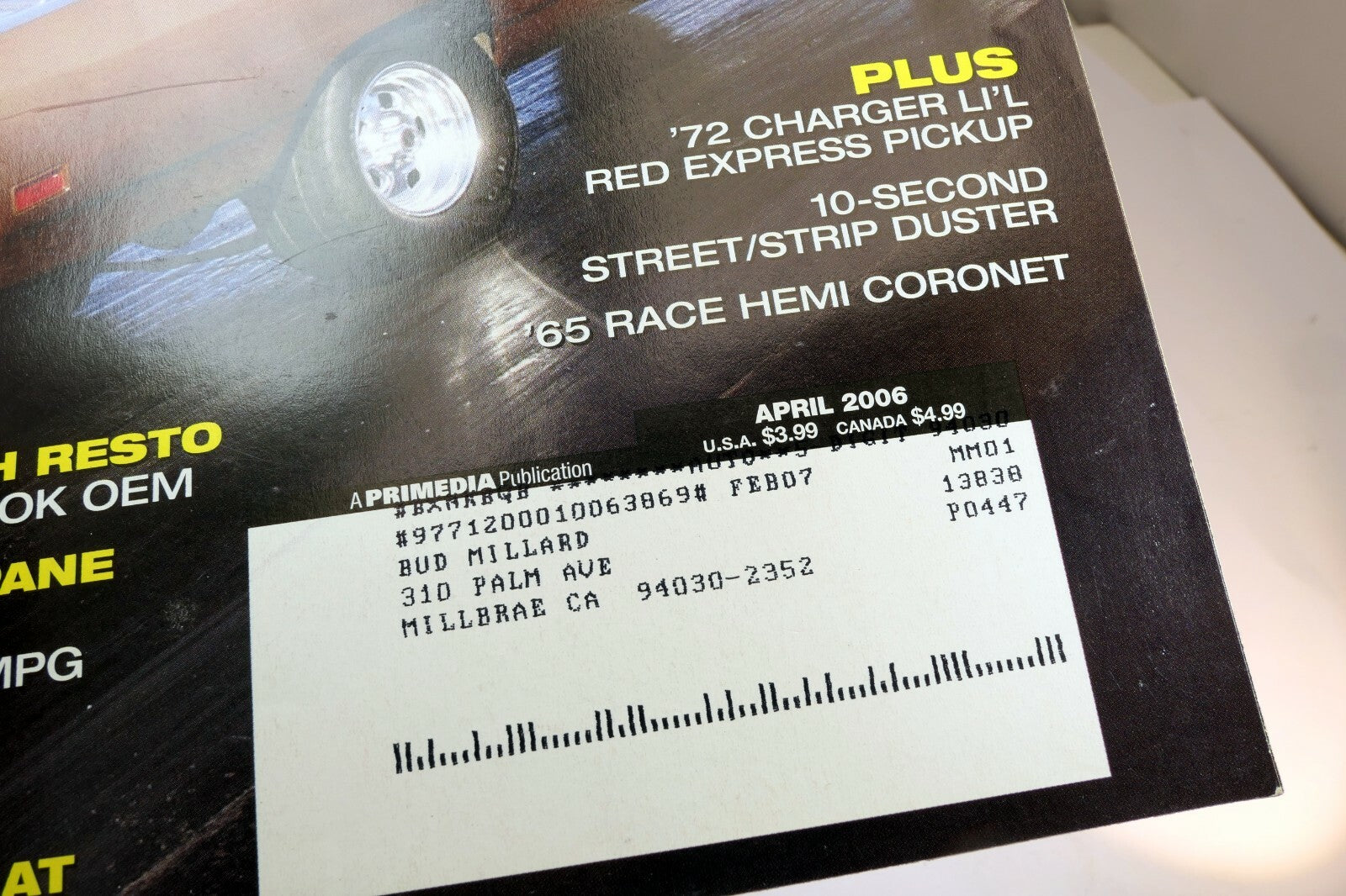 MOPAR MUSCLE Magazine April 2006 Lonestar Shootout 457 HP '72 Charger