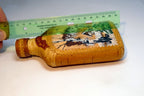 Birch Bark Wrapped Tomsk Russia Siberia Glass Bottle Hip Flask Liquor Whiskey