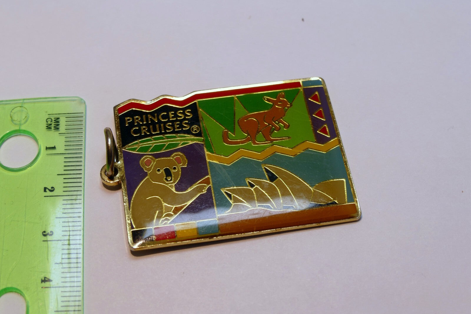 Grand Princess Cruises Australia Souvenir Charm 3.5X4.5cm koala kangaroo pendant
