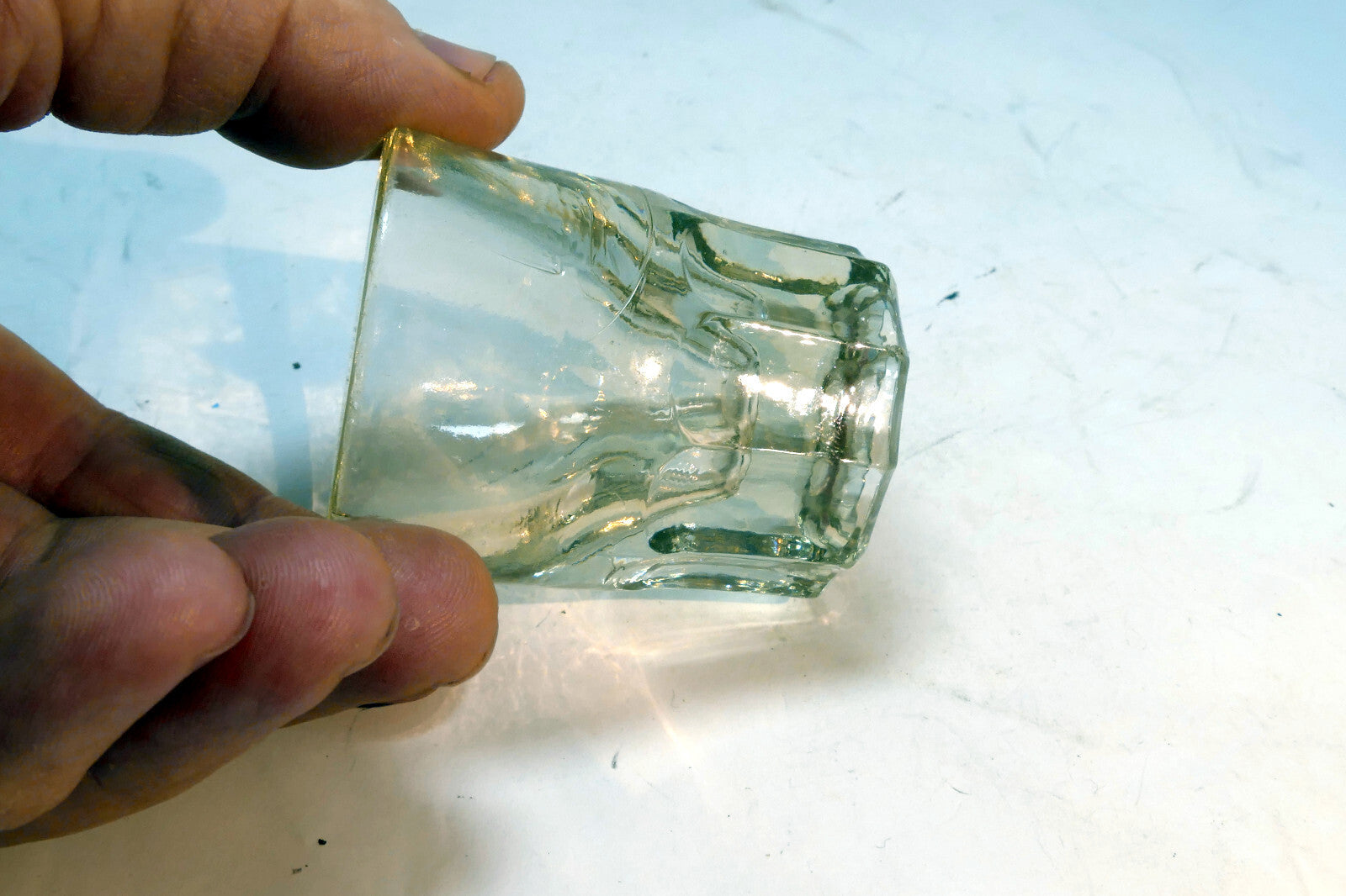 Rock Shot Clear Glass Thick Weighed Bottom 1 oz - New Orleans Style