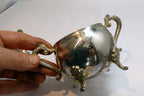 SILVER  PLATE  SUGAR BOWL with lid made in Indonesia