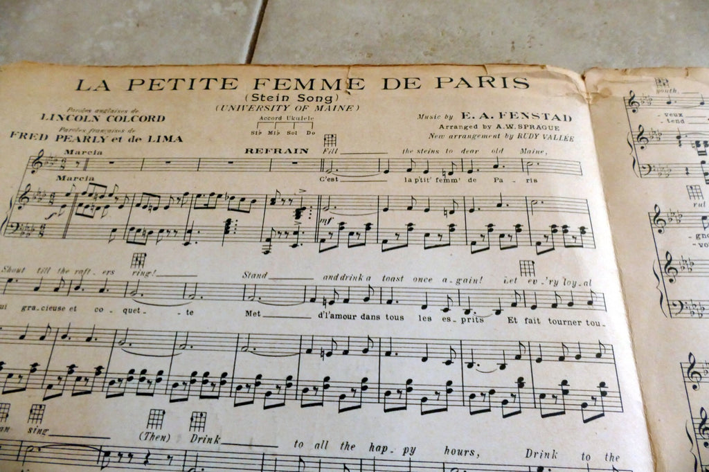 Le Petite Femme De Paris Stein Song 1910 by E.A. Fenstad Carl Fischer New York