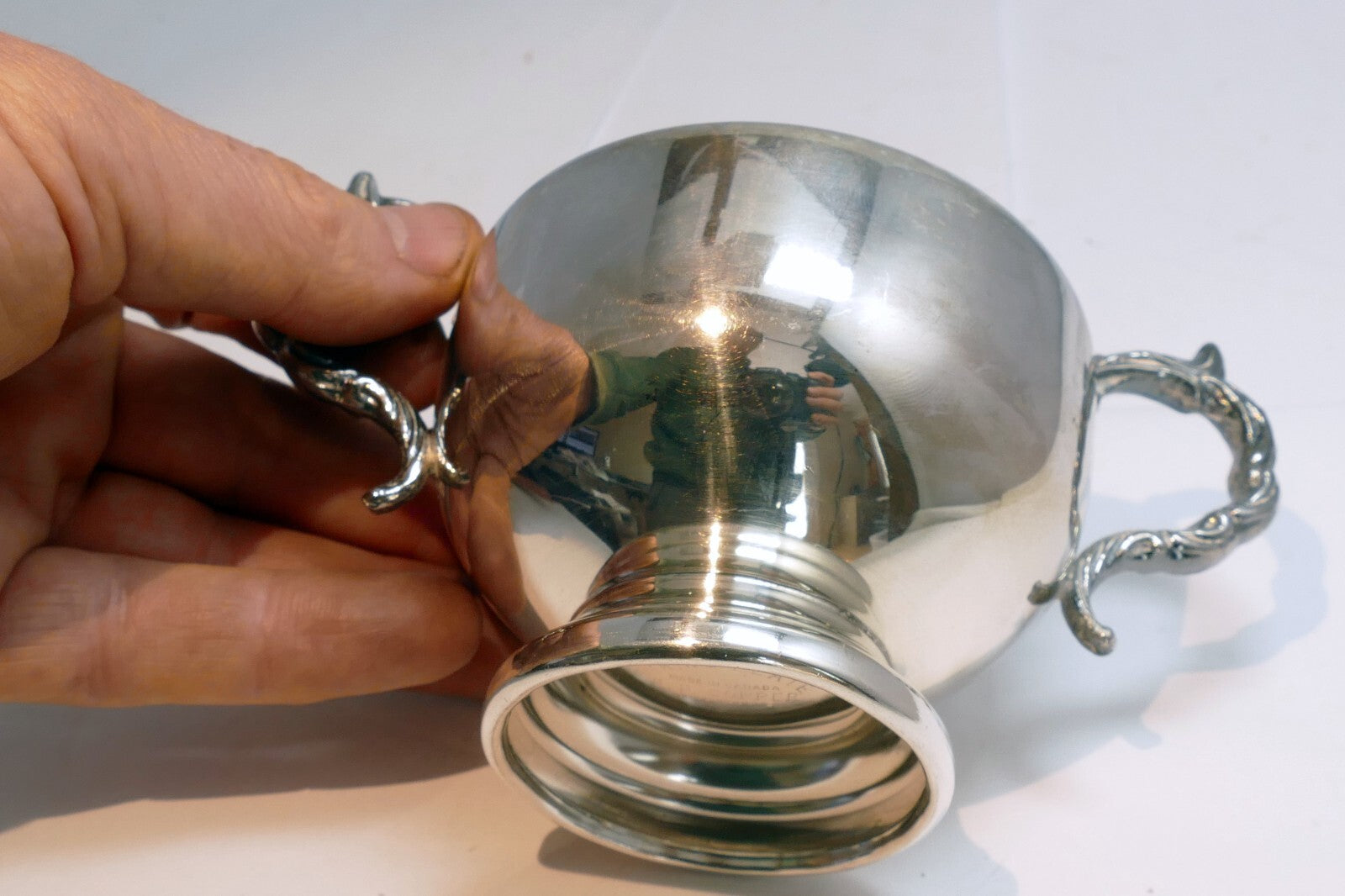 VIKING SILVER  PLATE E P COPPER SUGAR BOWL made in Canada  Lead Mounts for Tea