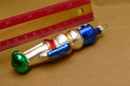 Christmas Nutcracker Ornament snowman blue white 5"