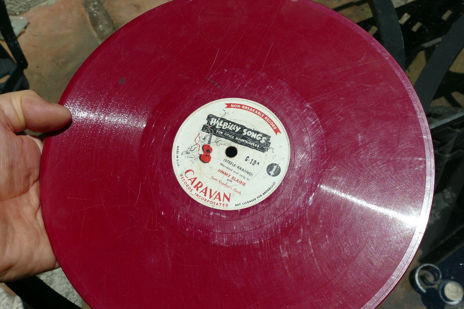 Jimmy Blaine Hillbilly Songs For Little Mountaineers 78 RPM C-19 Jimmy Blain