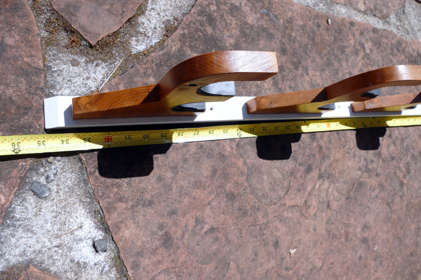 6 Rifle Gun Rack Wall Mount Wooden Shotgun Holder Gun Display Hanger Hand made