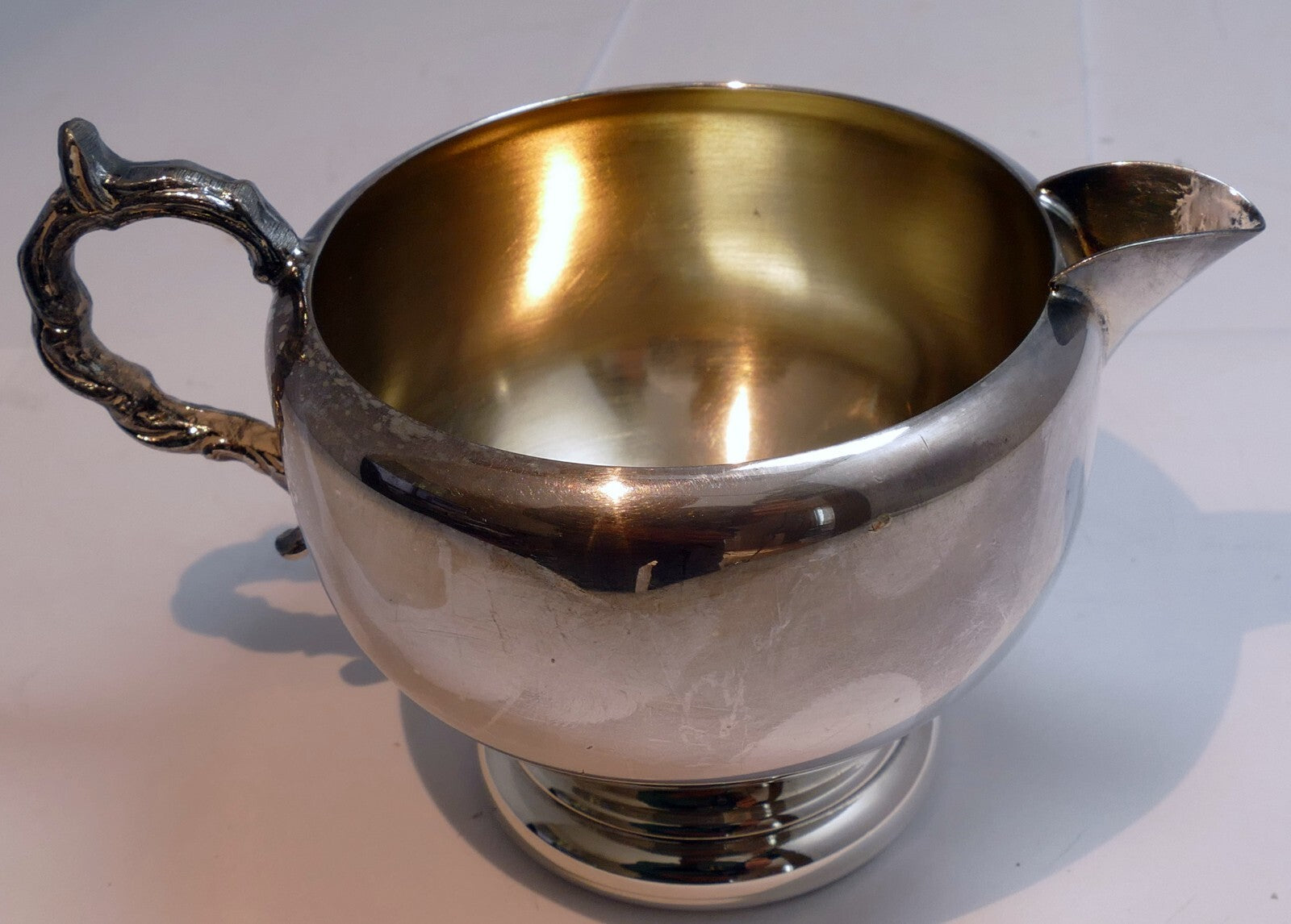 Viking silver plate e p copper creamer made in canada lead mounts for tea