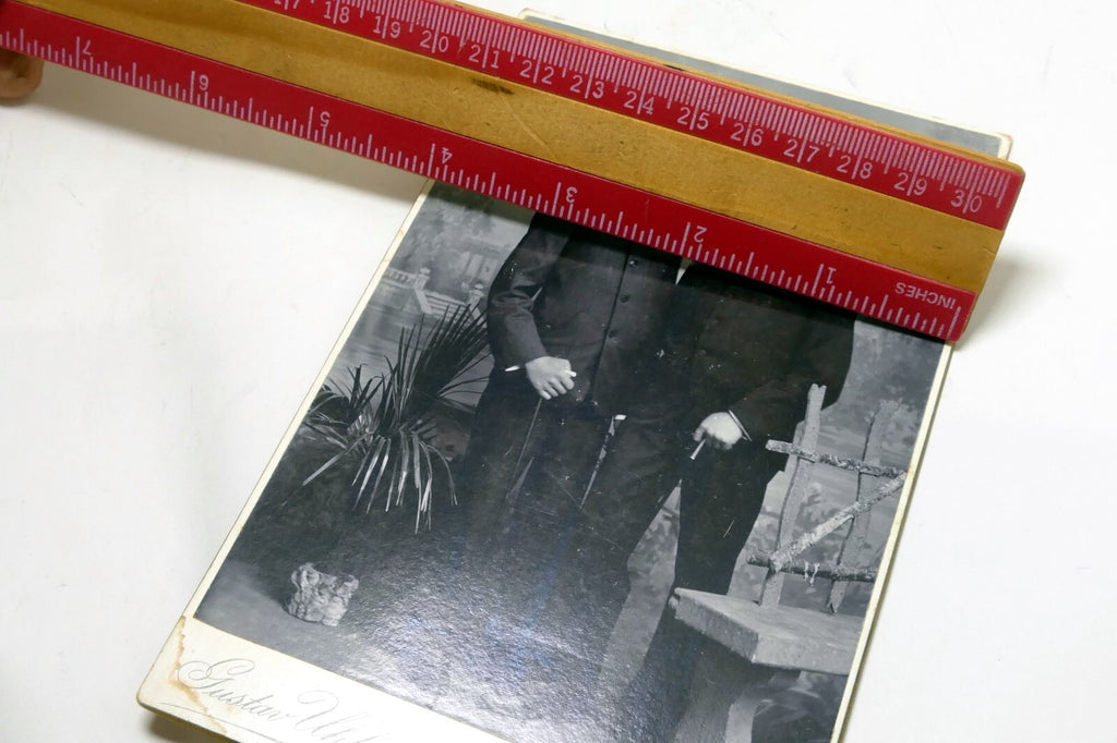 Gustav Uhlemann Bremerhaven Photograph Photo two gentleman 1880's antique