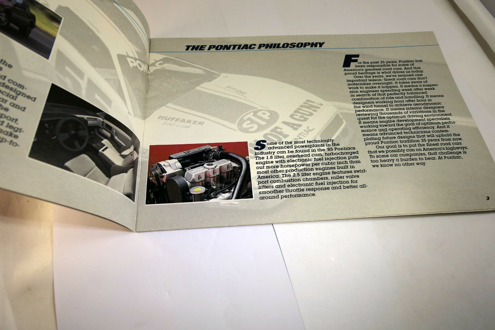 Pontiac 1985 "We Build Excitement" Dealership advertisement Sales Brochure Car