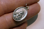 Sacred Heart Jesus w/ Mary Pendant Charm metal vintage