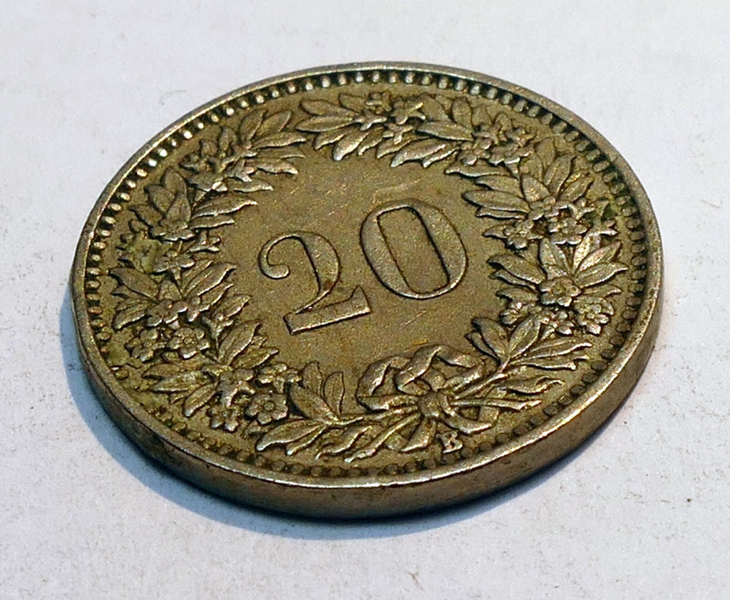 Coin Switzerland 1944 20 Rappen Confederatio Helvetica