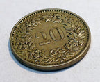 Coin Switzerland 1944 20 Rappen Confederatio Helvetica