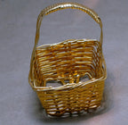 Gold baskets small metal 2x3" rectangle square for christmas treat tree