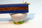 Salt Shaker White Goose Duck Blue Ribbon Ceramic Pre-owned