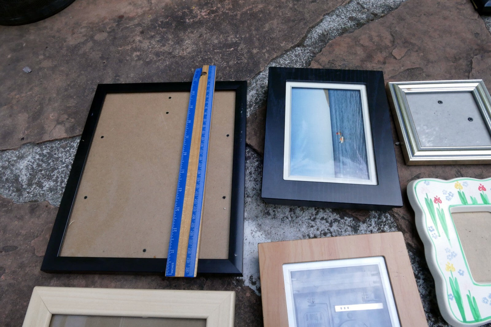 Pack of 7 Four Plastic Picture Portrait Frame 4X4" 4X6" 5X7" Art Photo lot