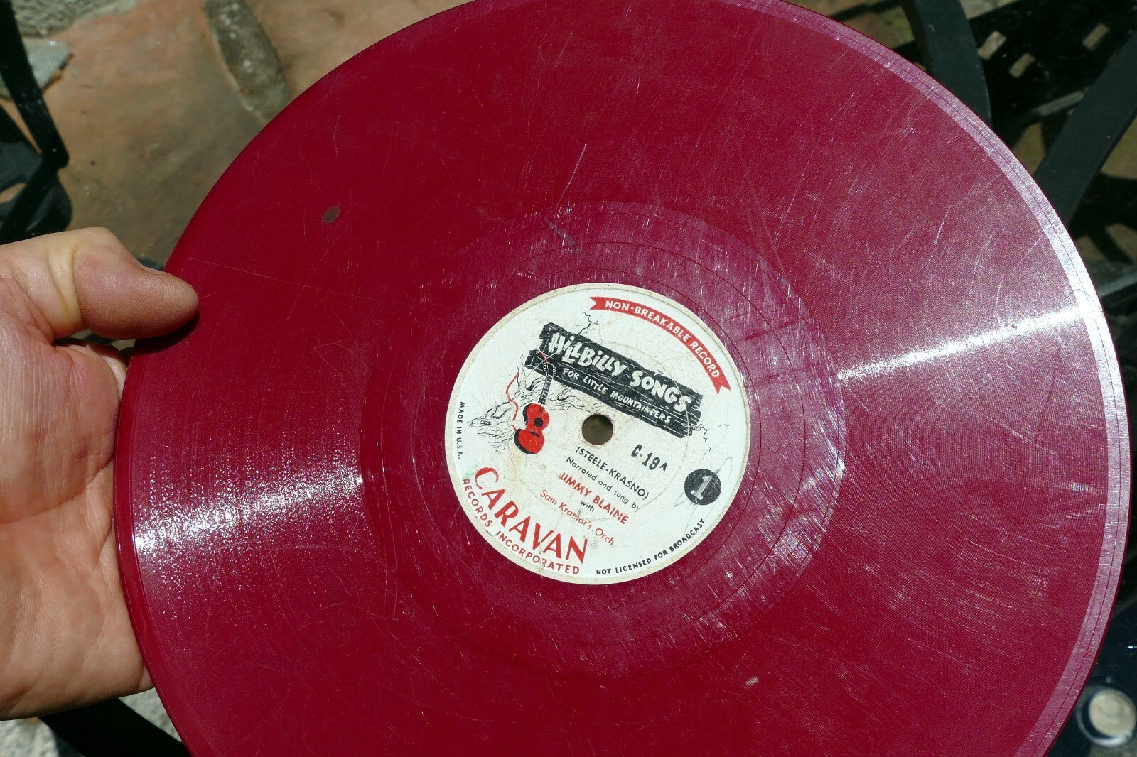 Jimmy Blaine Hillbilly Songs For Little Mountaineers 78 RPM C-19 Jimmy Blain