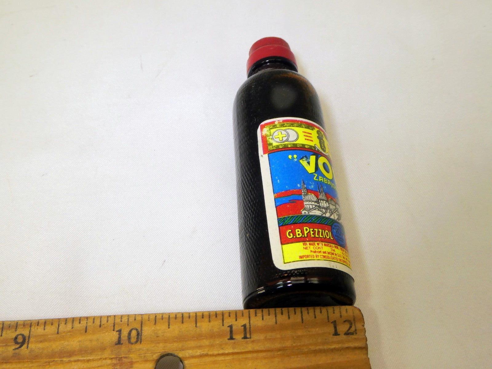 VOV Zabajone Italy 2oz 50ml miniature bottle home decor vintage empty