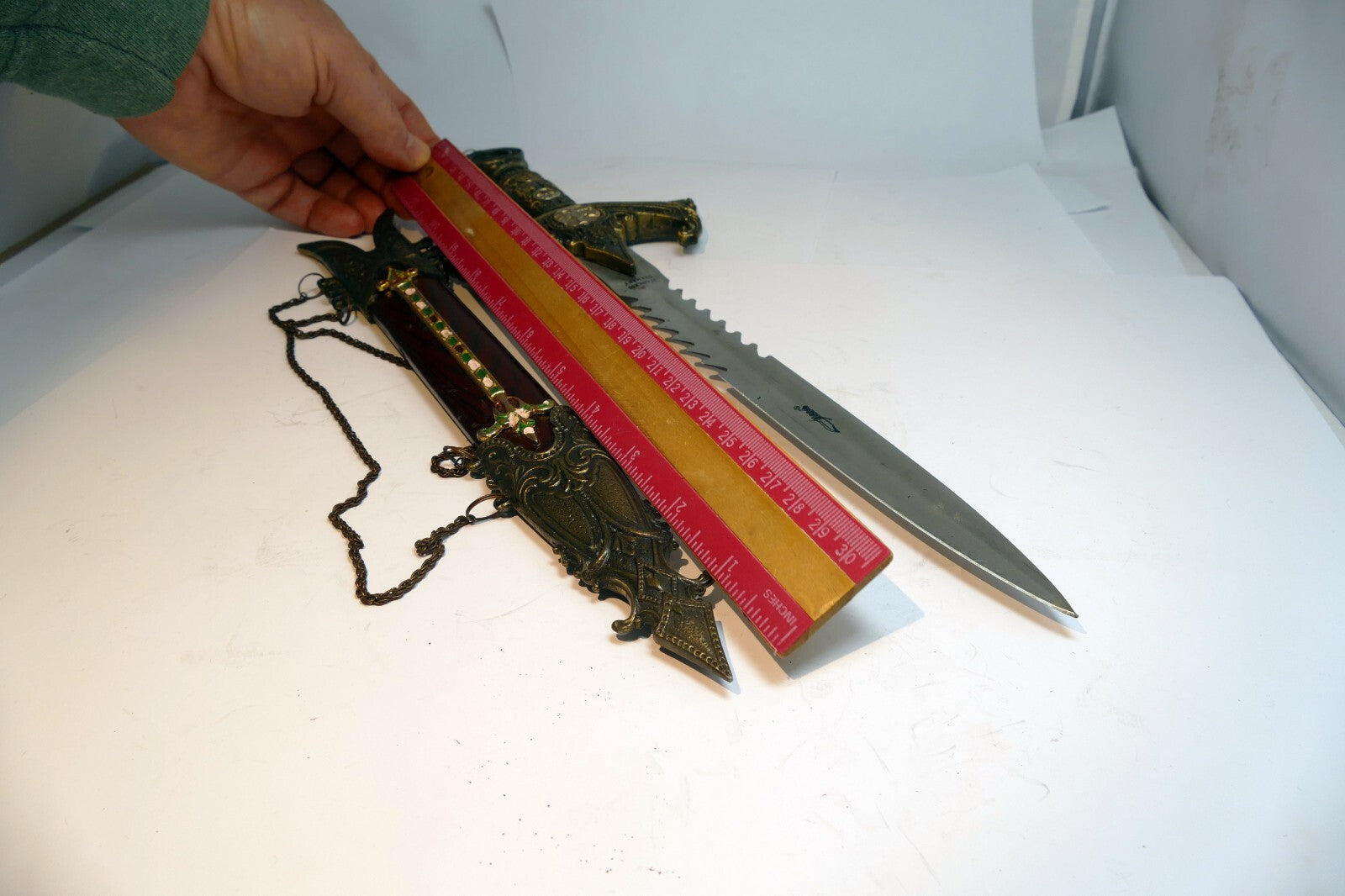 Slash Knife Dagger Made in Germany with sheaf scabbard eagle cross ornate