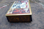 German Tin Box Schumann Nürnberger Burg Lebkuchen 12X15X5" large knight metal