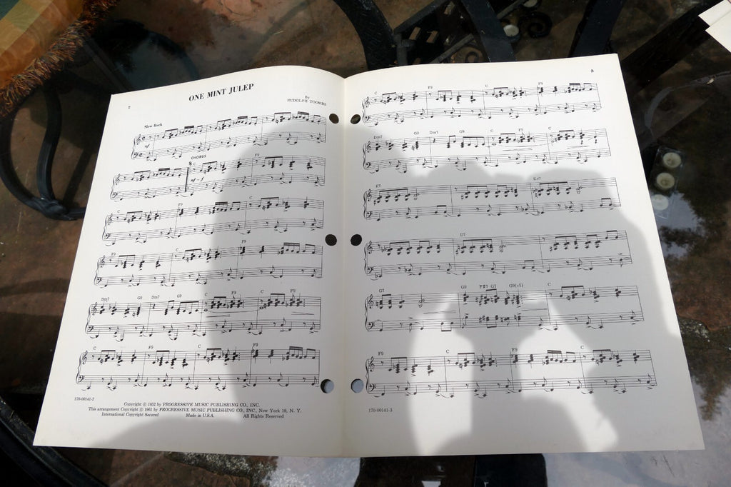 One Mint Julep  by Rudolph Toombs 1961  Sheet Music