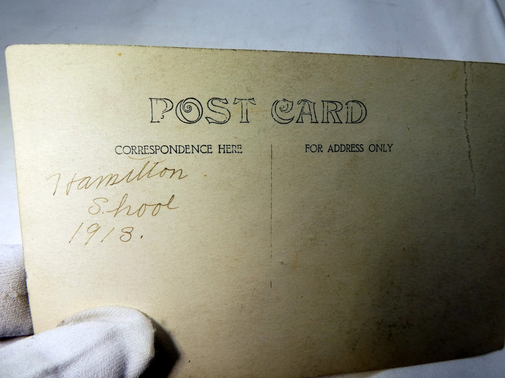 Hamilton School  Postcard 3.5X5.5" vintage 1918
