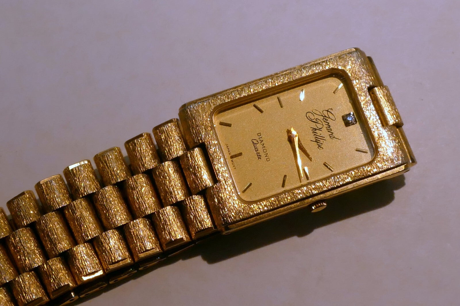Gerrard Phillipe Diamond Quartz 18K plated Gold Tone Watch