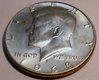 1968 d john f kennedy half dollar coin us 40% silver