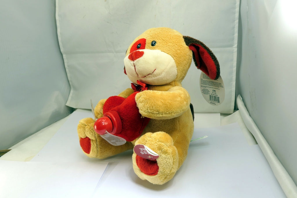 Animated Musical Puppy Dog with Light-Up Spinning Message Fan  Heart Puppy LED
