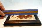 S. Marco Italy Ceramic Floral Flower Tile Trivet Wood Frame Rustic