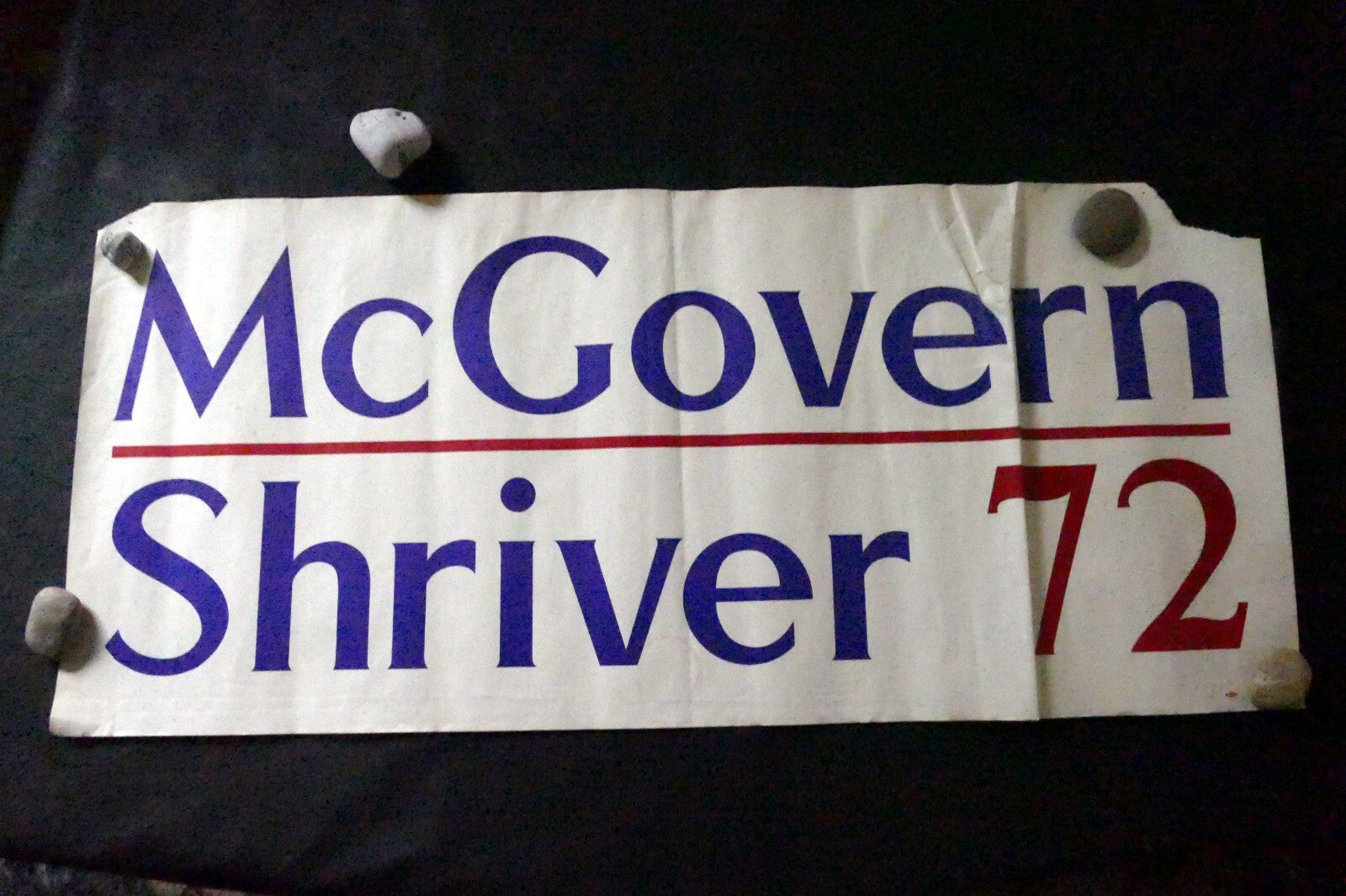 George McGovern Schriver 1972 presidential run poster political vintage