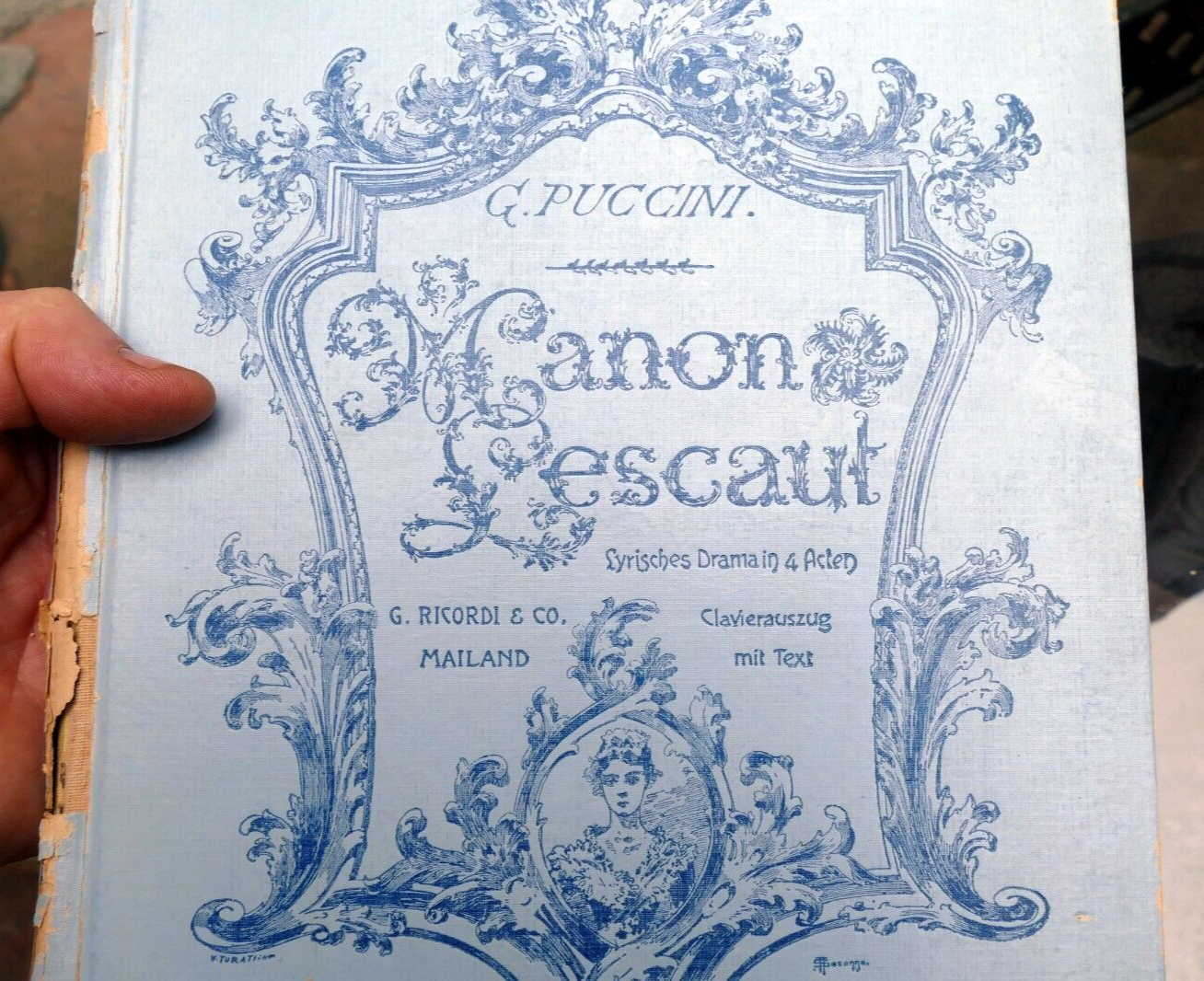 Manon lescaut musik puccini sheet music 1893 italy turin ricordi german leipzig