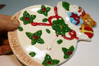 Cookies for Santa Plate Tray Teddy Bear Christmas Toys Bow Holly 8"