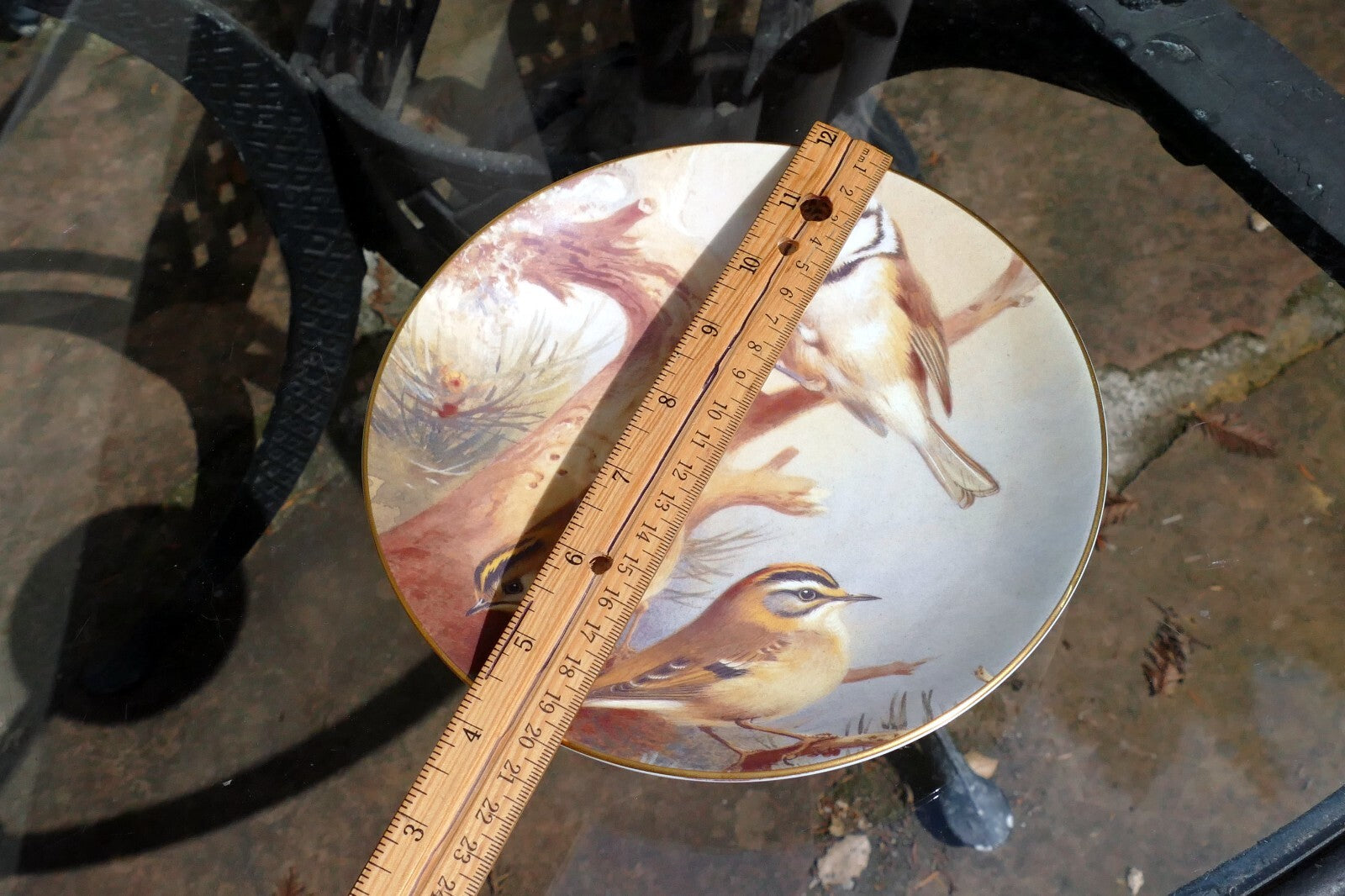 Coalport BIRD PLATE 8" 20cm England Goldcrest Firecrest Titmouse Thornburn's gar