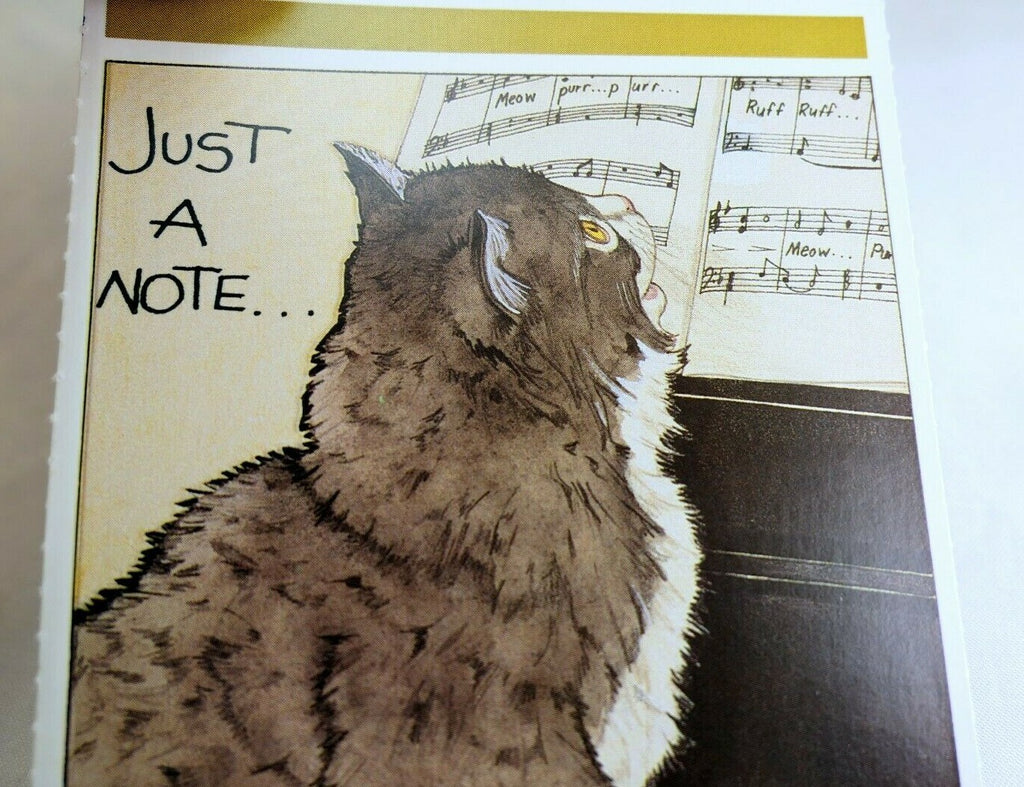 Just a note postcard animal shelter north shore league adopt a pet kitten 1980's