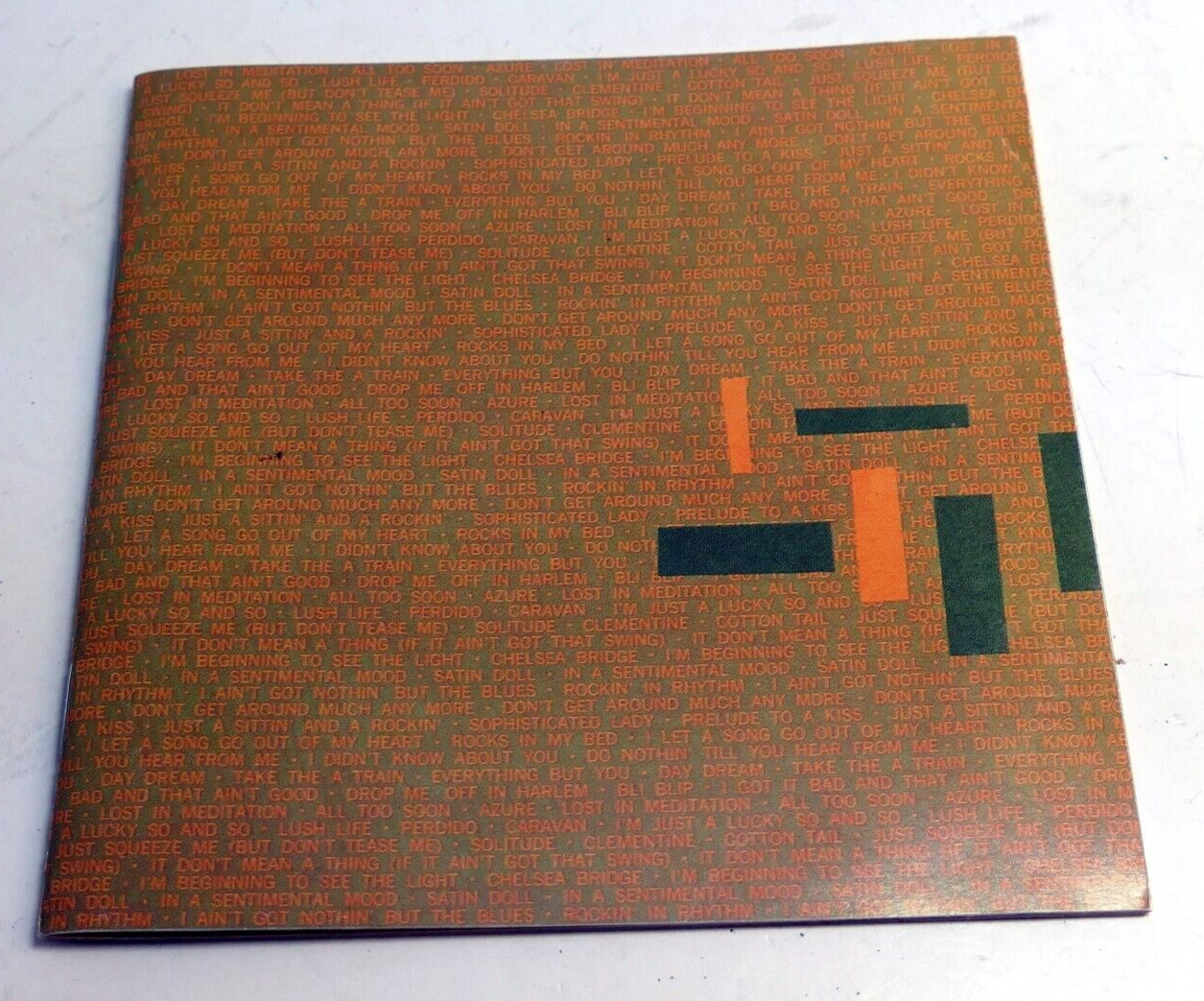 Inlay cover art only no case, cd included ella fitzgerald duke ellington song
