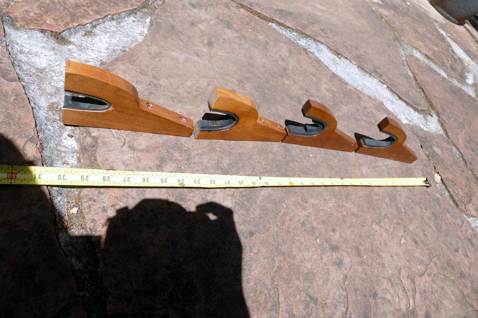 4 Rifle Gun Rack Wall Mount Wooden Shotgun Holder Gun Display Hanger Hand made