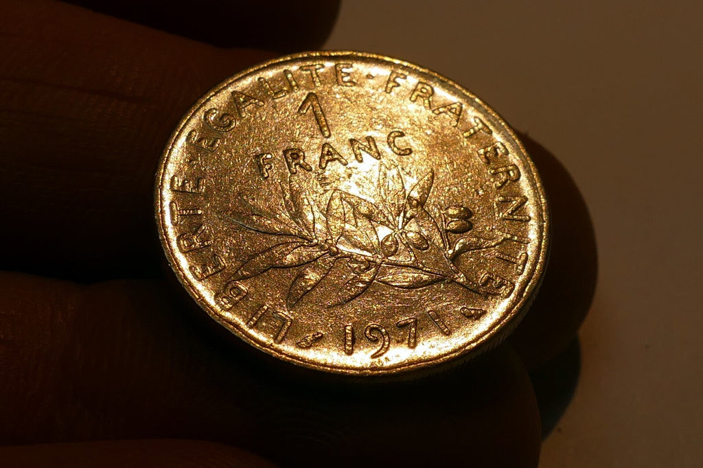 1971 France 1 Franc Coin   World  circulated used