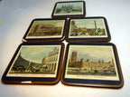 Pimpernel beverage coasters tourist spots england set of 5 square 4" parliament