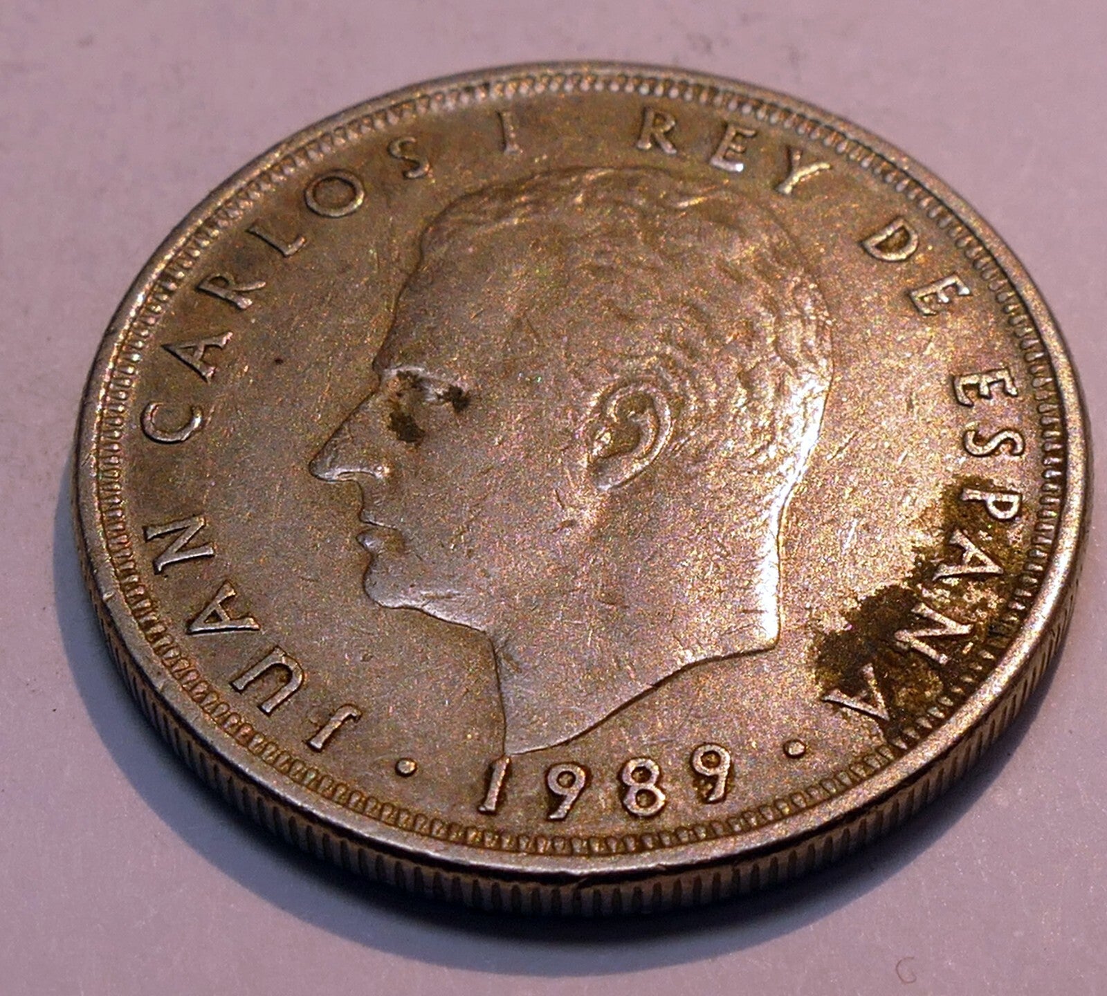 1989 5 ptas spain coin