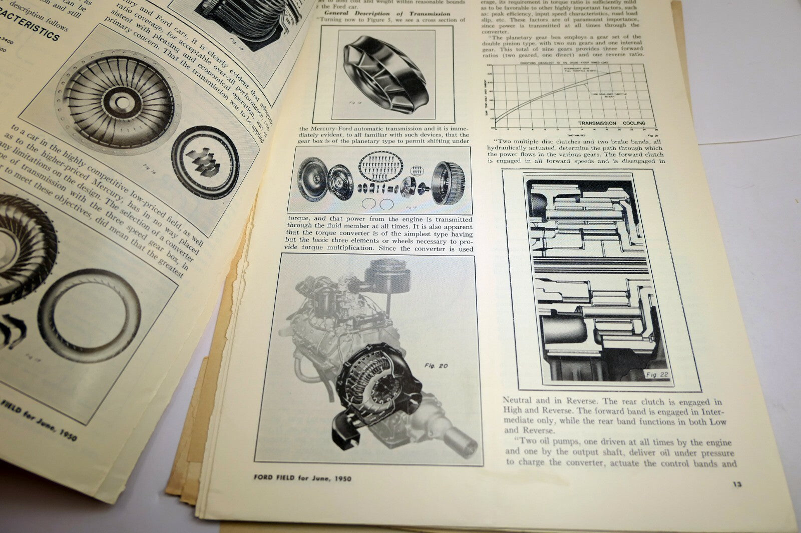 1950 Ford Field Magazine  clippings advertisement AD Automatic Transmission