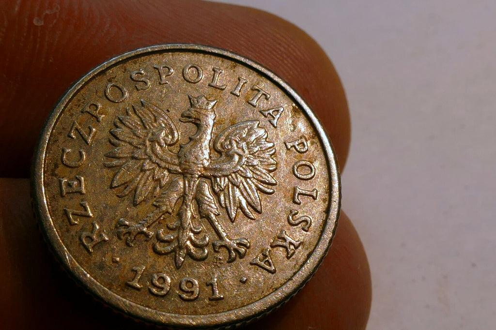 50 Groszy coin Poland  1991 Polska eagle