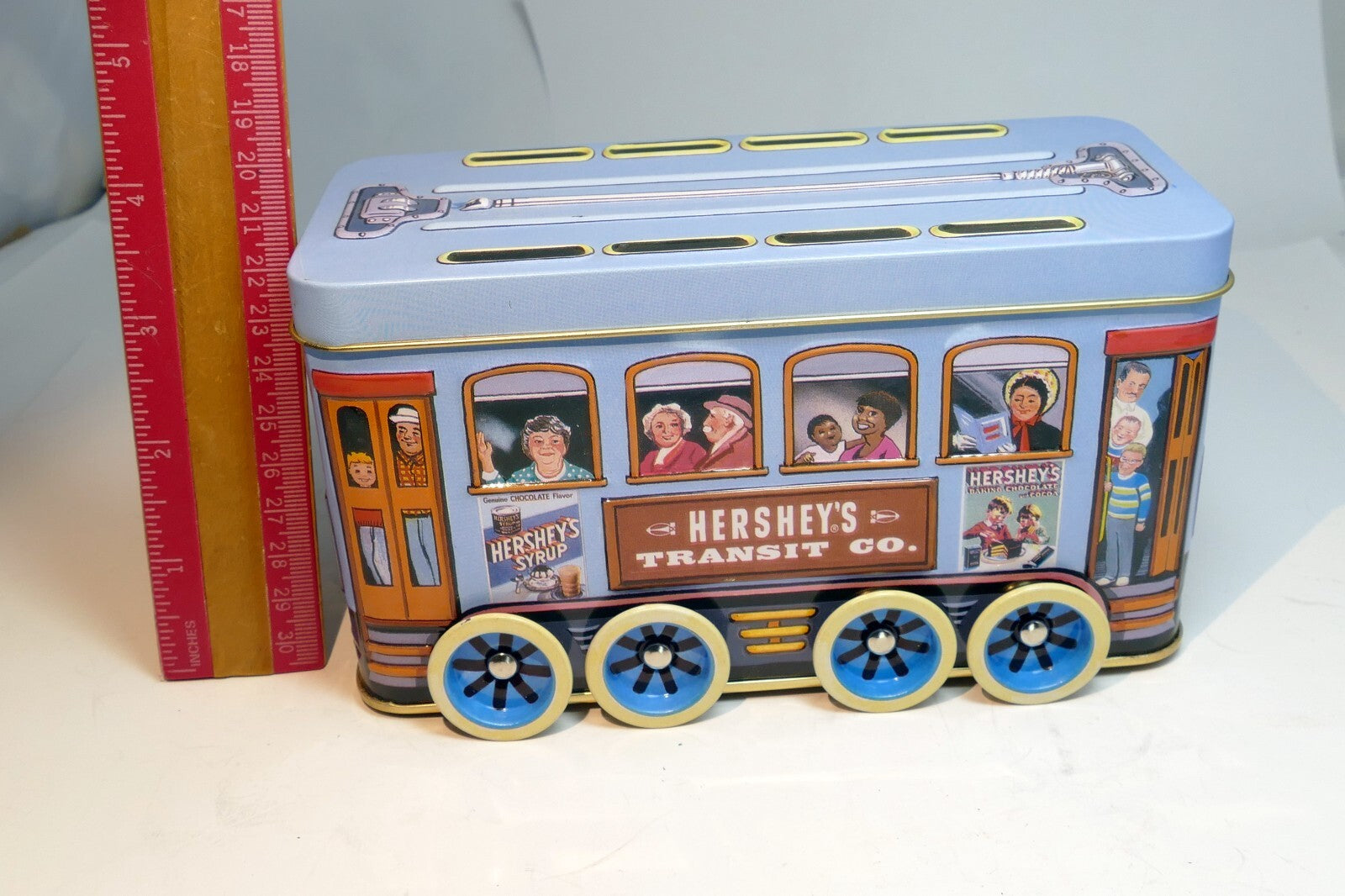 Hershey's Transit Co. Vehicle Series Canister #2  Trolley Tin Metal with Wheels