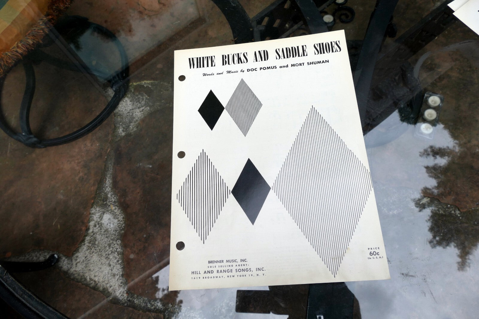 White Bucks and Saddle Shoes Doc Pomus Mort Shuman  1958  Sheet Music