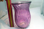 Pink Ribbed Vase Glass 8" high Valentines day 1 800 Flowers