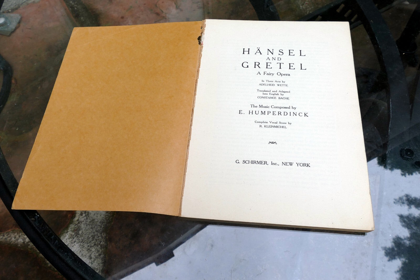 Humperdinck Hansel and Gretel Schirmer  1895 vocal scores sheet music