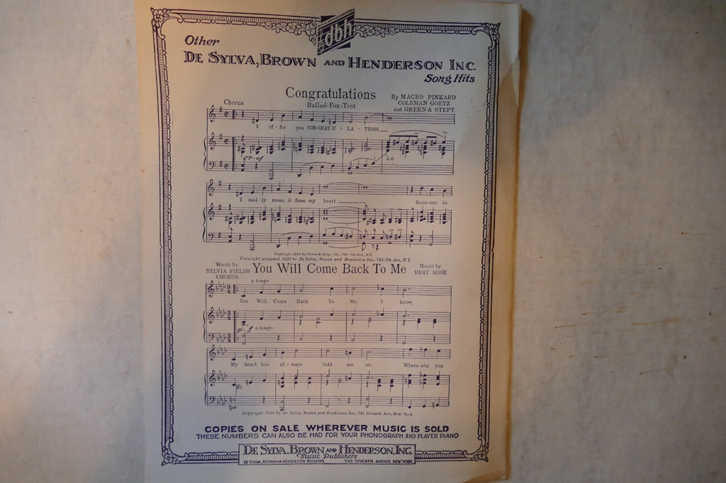 I'm On A Diet Of Love 1930, from "Happy Days", by L. Wolfe Gilbert and Abel Baer