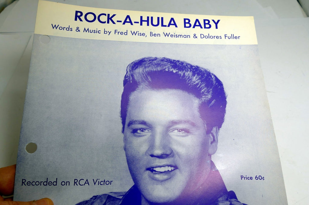 Rock a hula baby 1961 sheet music wise weisman fuller by elvis presley