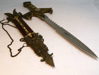 Slash knife dagger made in germany with sheath scabbard eagle cross ornate
